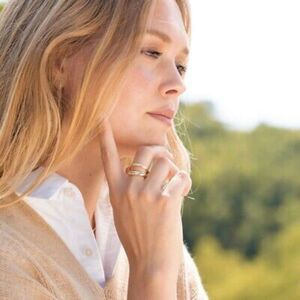 Loren Stewart Deux Open Band Ring in Gold Size 7 Rachel Zoe Curateur